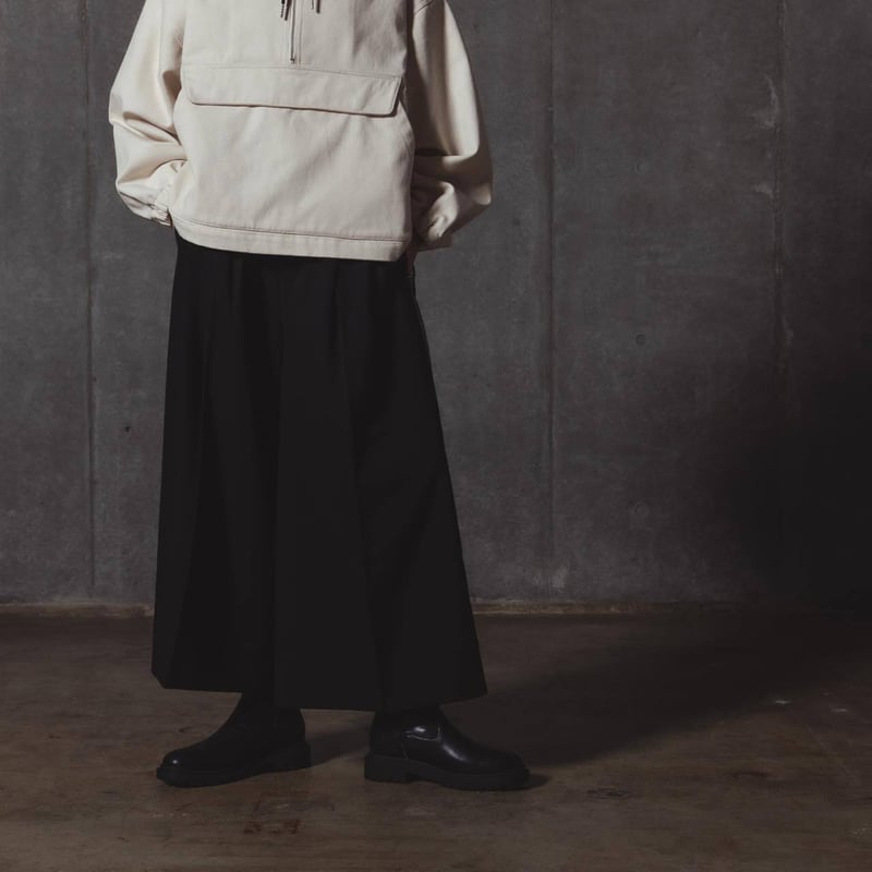 harapeco商店23AW 「Center Press Wide-Pants」 Center Press Wide-Pants(23ver.)-ブラック | harapeco