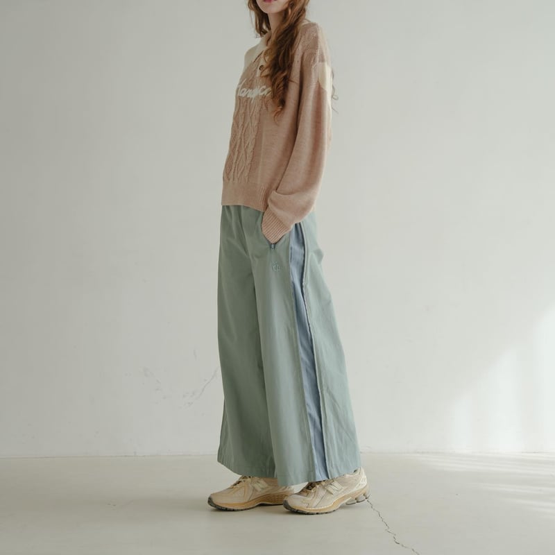 SideZipp Nylon Track Pants - ブルー | harapeco Store