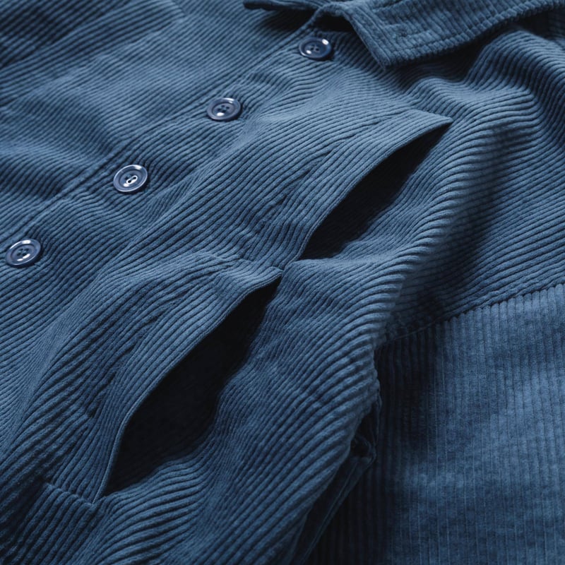 e]Corduroy Jacket-ブルー | harapeco Store