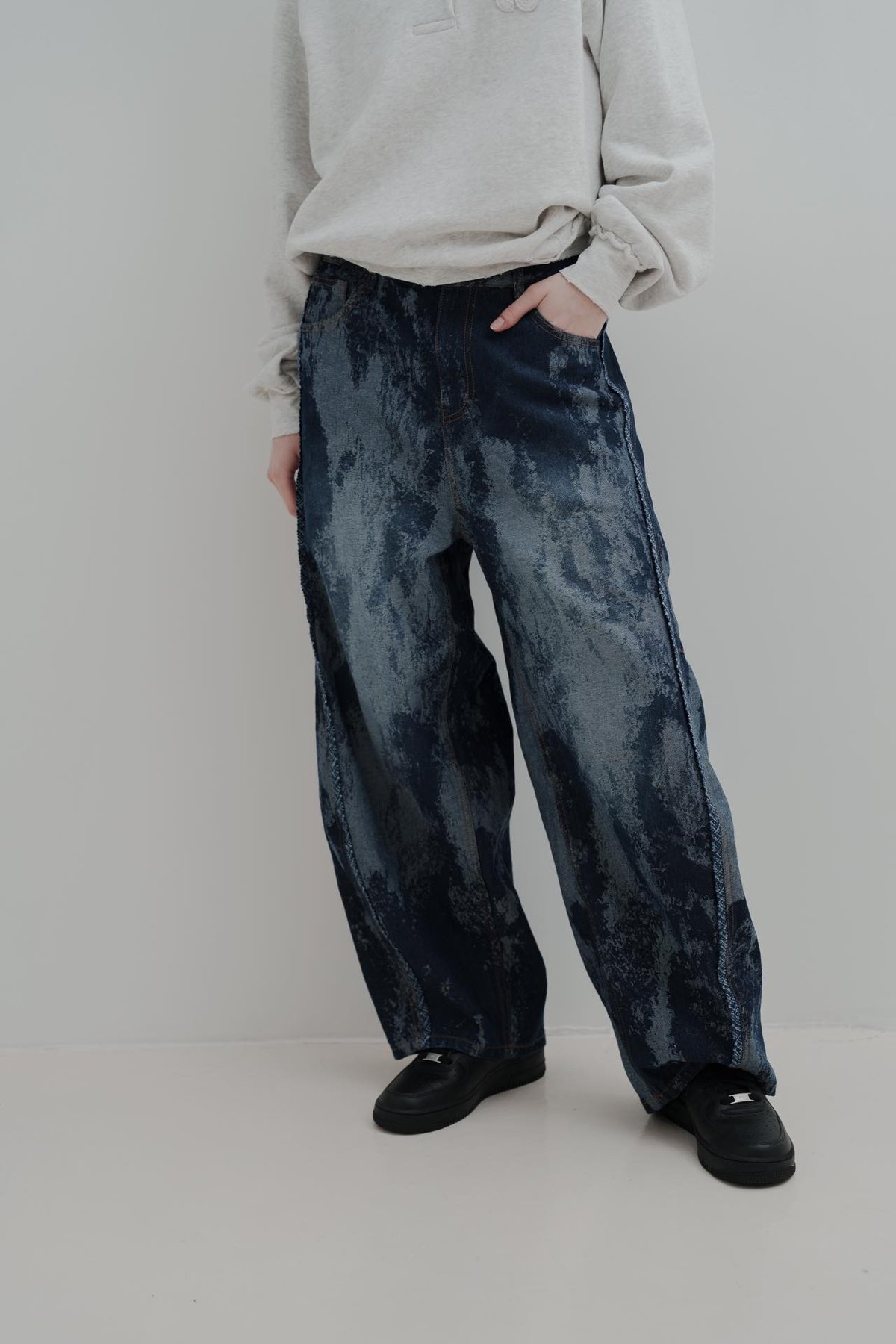 harapeco商店 デニムパンツーブルー