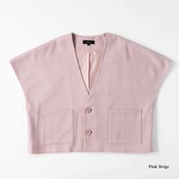 Three-piece suit Vest-ピンクベージュ