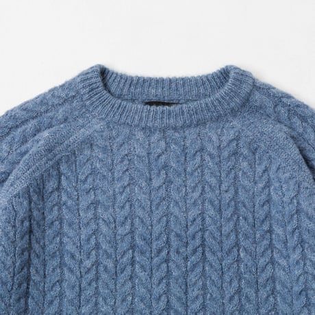 Rough-Knit Sweater-ブルー