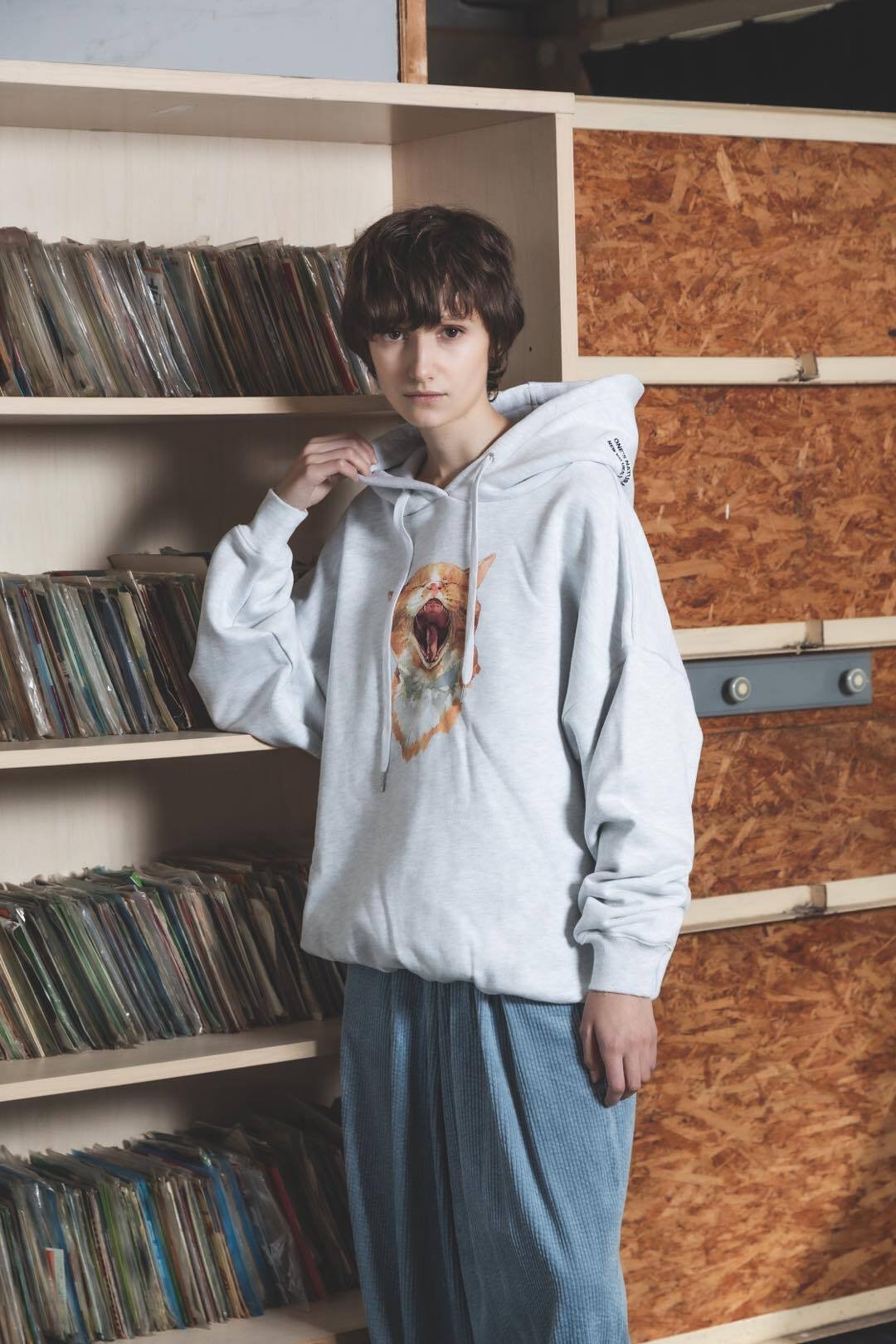 harapeco Neko Hoodie(Akubi) ハラペコ Neko Hoodie(Akubi)-ホワイト | harapeco Store