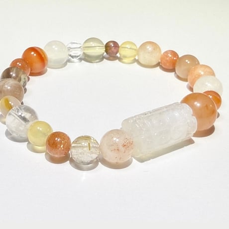 ホワイトラブラドライト 約6.5㎜　15㎝ ホワイトラブラドライト 約6.5㎜15㎝