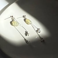 生珠-龍の宝珠ピアス・イヤリング”龍星のかけら”  (ラブラドライト）