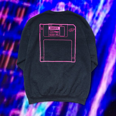 Gump OS CREW Asphalt black heather X Arcade pink