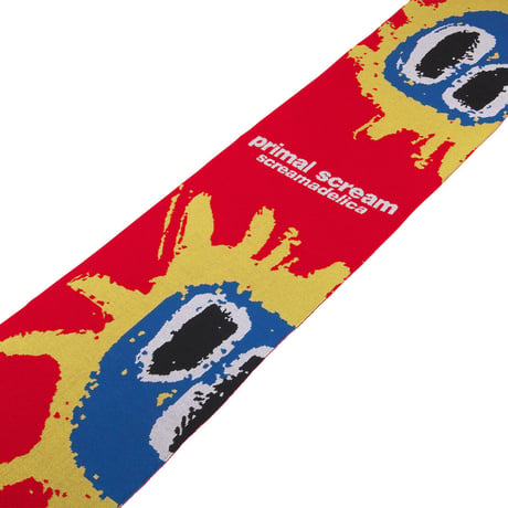Primal Scream "screamadelica"  KNIT SCARF / RED