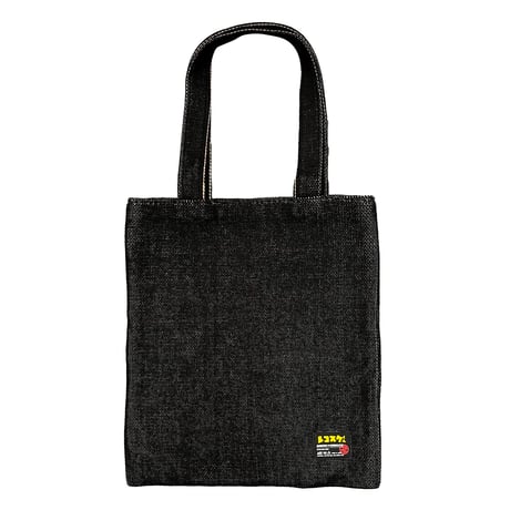 レコスケくん　ニットトートバッグ・ブラック／Knitted Tote Black