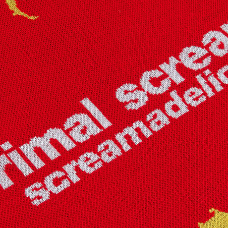 Primal Scream "screamadelica"  KNIT SCARF / RED