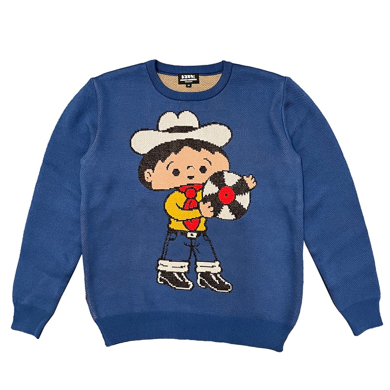 レコスケくん セーター・インディゴブルー／Recosuke-kun