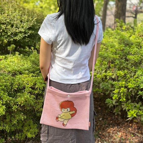 マムアンちゃん・ニットサコッシュ・ピンク／Mamuang Knit Sacoche Pink