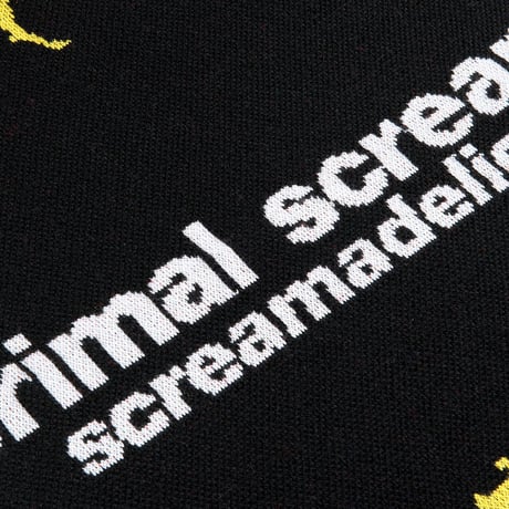 Primal Scream "screamadelica"  KNIT SCARF / BLACK
