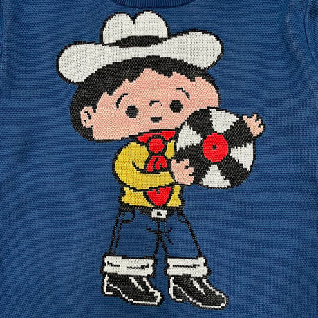 レコスケくん　セーター・インディゴブルー／Recosuke-kun Sweater Indigo Blue