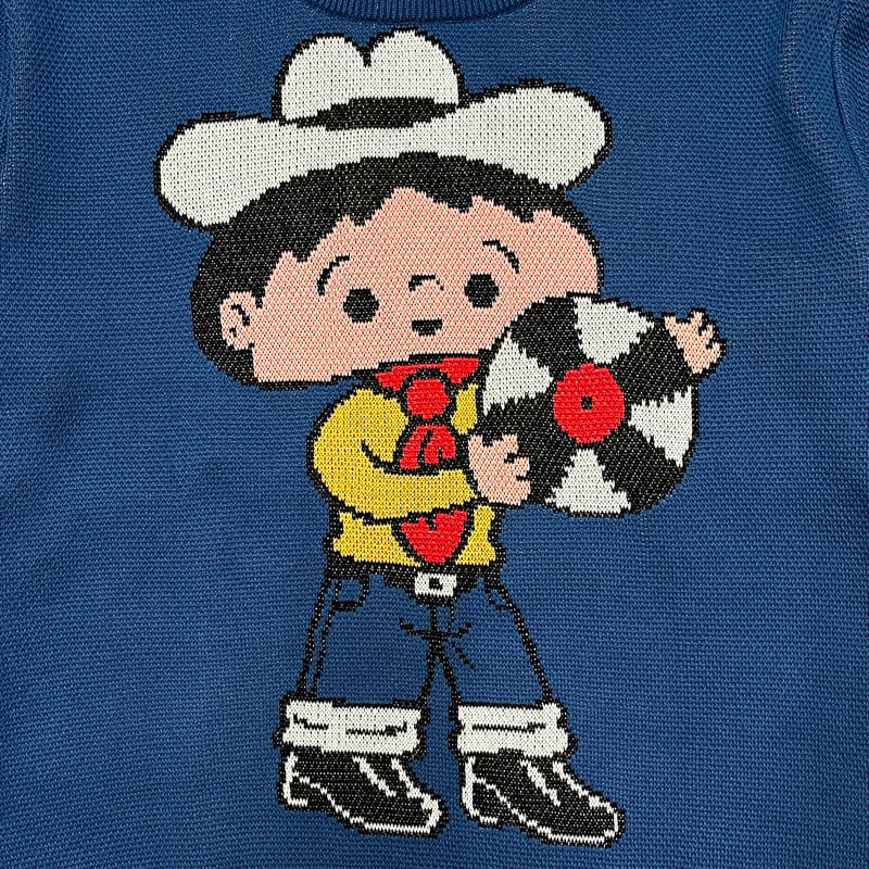 レコスケくんセーター レコスケくん セーター・インディゴブルー／Recosuke-kun Sweater Indig