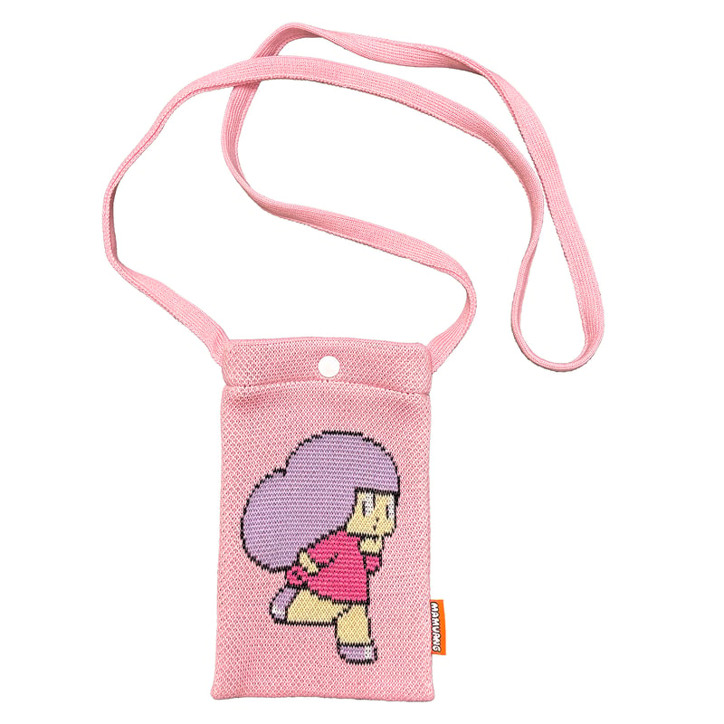 マムアンちゃん・ニットミニサコッシュ・ピンク／Mamuang Knit Mini