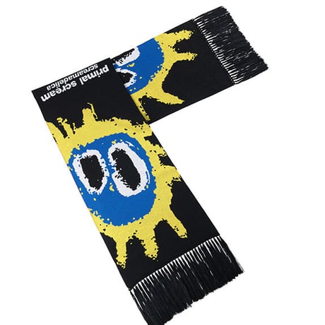 Primal Scream "screamadelica"  KNIT SCARF / BLACK