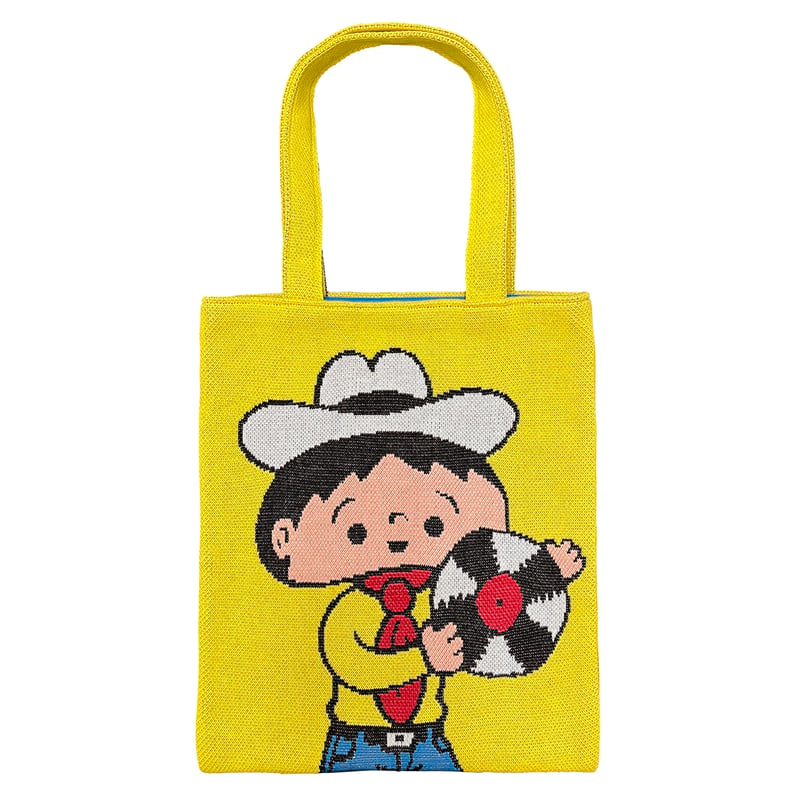 氣志團　イコピリ　トートバッグ レコスケくん ニットトートバッグ・イエロー／Knitted Tote Yellow