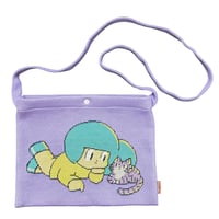 パンダコパンダ・ニットトートバッグ〈ワインレッド〉 | AMIMONO