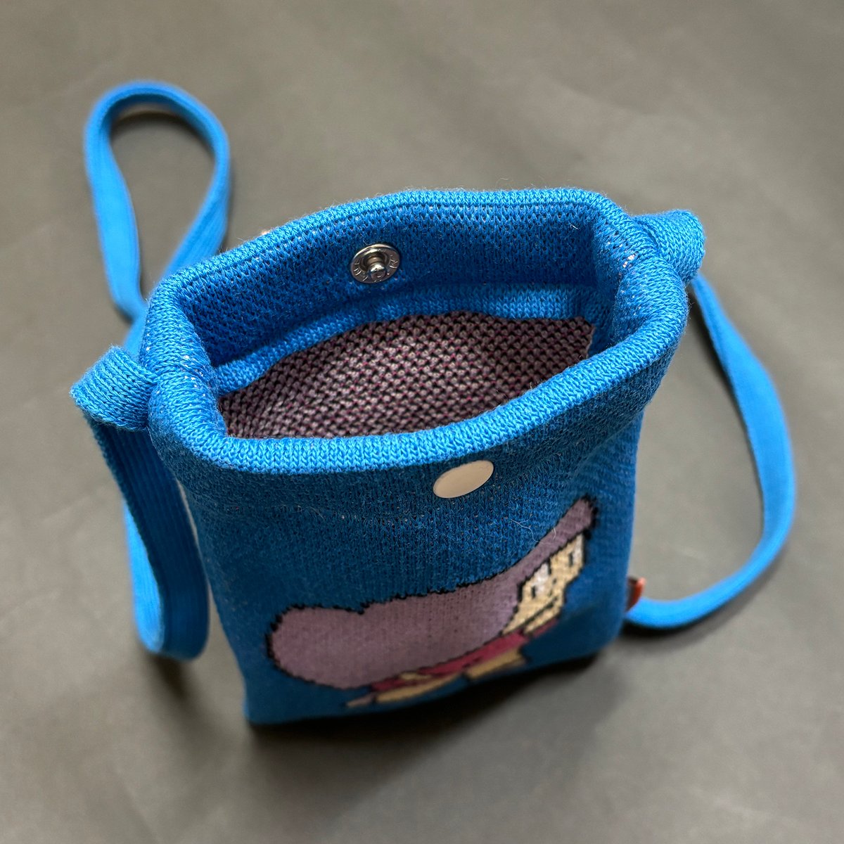 マムアンちゃん・ニットミニサコッシュ・ブルー／Mamuang Knit Mini
