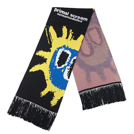 Primal Scream "screamadelica"  KNIT SCARF / BLACK