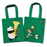 パンダコパンダ・ニットトートバッグ〈ワインレッド〉 | AMIMONO