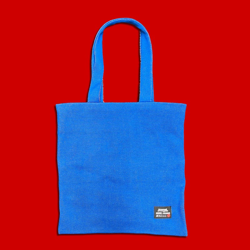 薔薇 ニットバッグ・ブルー〈ヤナギダ・マサミ x 編み物☆堀ノ内