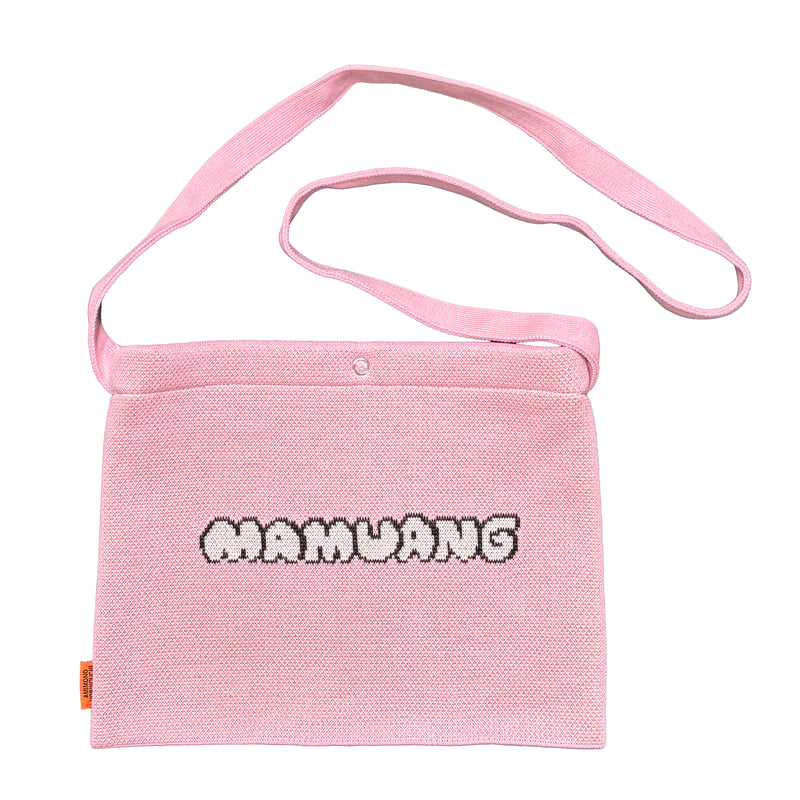マムアンちゃん・ニットサコッシュ・ピンク／Mamuang Knit Sacoche