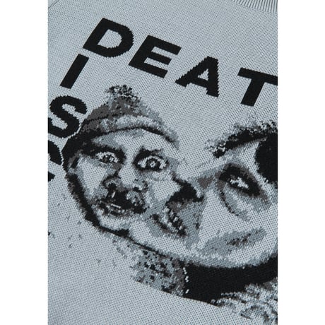 PIL / CREW NECK SWEATER "DEATH DISCO" GRAY