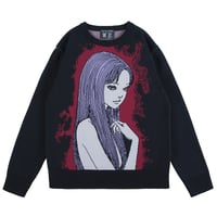 富江 CREW NECK SWEATER「富江 A」