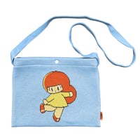マムアンちゃん・ニットサコッシュ・水色／Mamuang Knit Sacoche Light blue