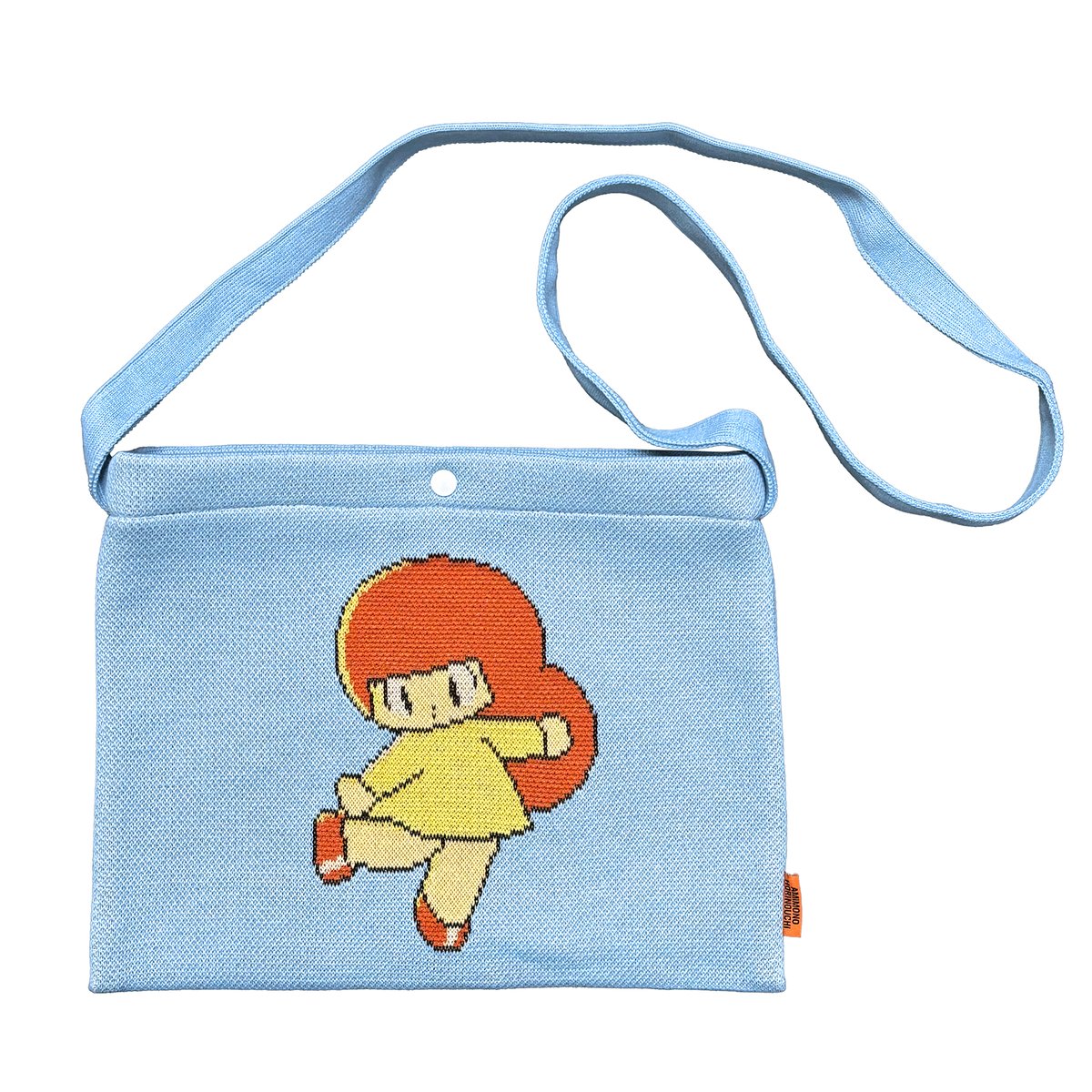 マムアンちゃん・ニットサコッシュ・水色／Mamuang Knit Sacoche Light