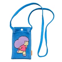 マムアンちゃん・ニットミニサコッシュ・ブルー／Mamuang Knit Mini Pouch Blue