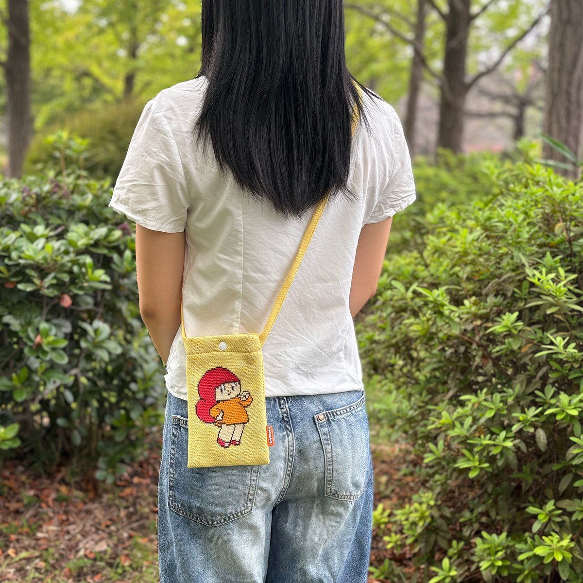 マムアンちゃん・ニットミニサコッシュ・イエロー／Mamuang Knit Mini