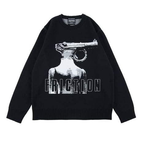 KNIT GANG COUNCIL "FRICTION" CREW NECK SWEATER "PISTOL"