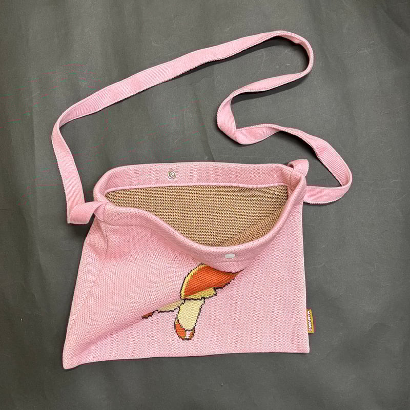 マムアンちゃん・ニットサコッシュ・ピンク／Mamuang Knit Sacoche