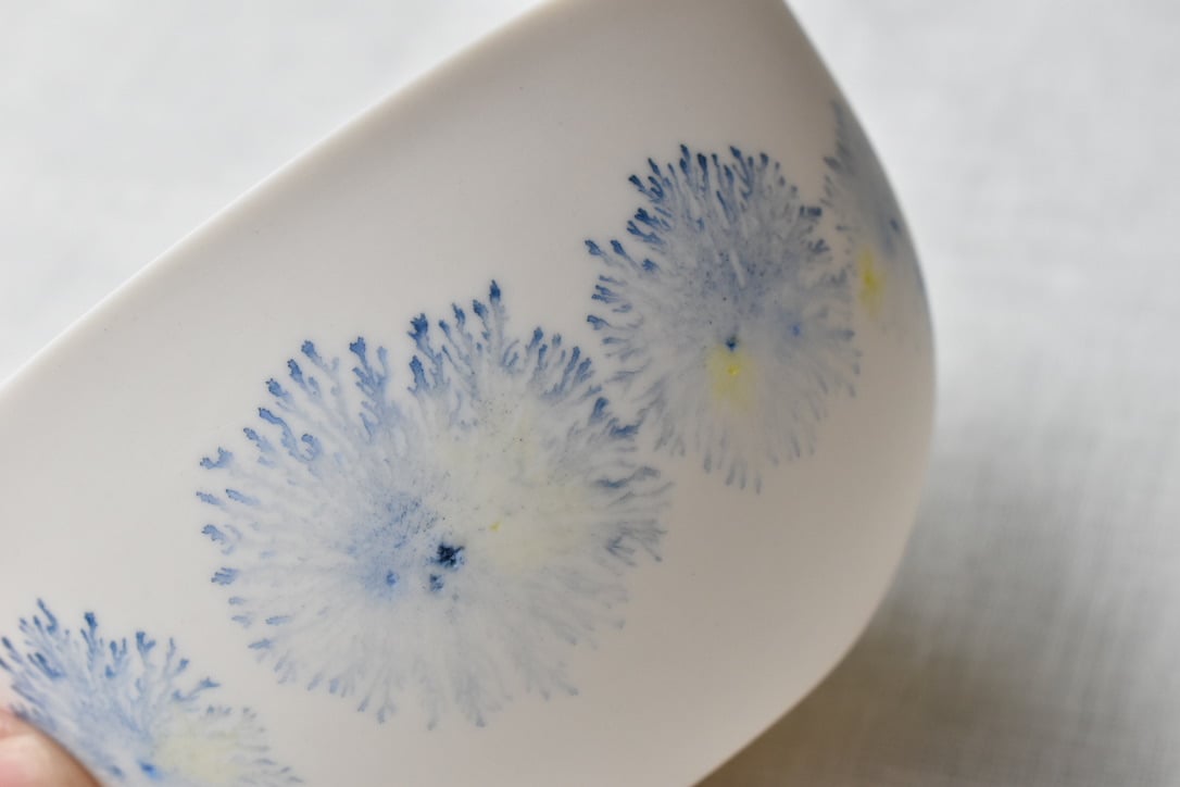 陶芸作家 片瀬有美子 moca モカウェア プレート 4点セット磁器 片瀬