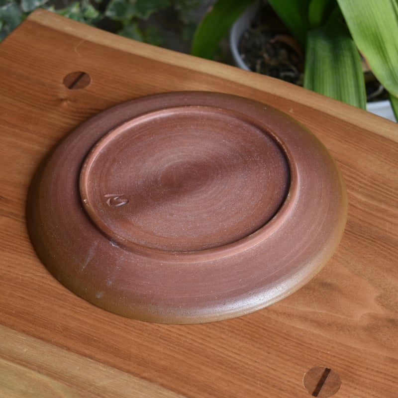 島いろ窯】灰釉ブルー 大皿 | かさねあわせ