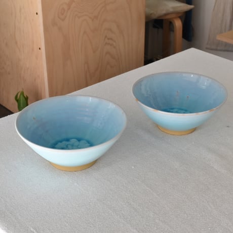 【島いろ窯】灰釉ブルー 丼