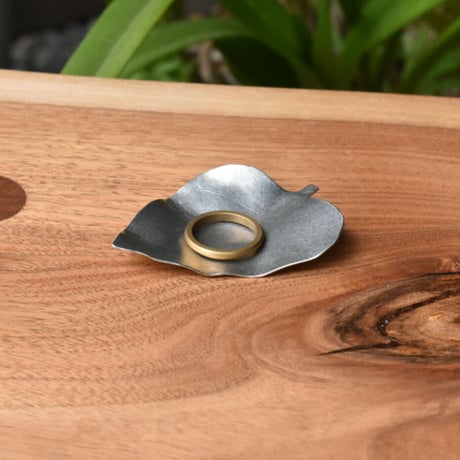 【金細工まつ】琉球錫器 / 純錫 デイゴ葉 箸置きセット