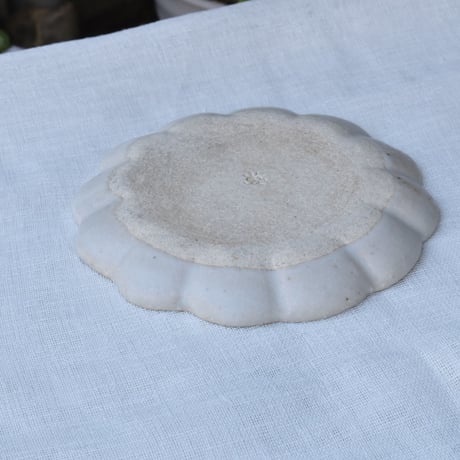 【阿部恵里】輪花皿 中 白