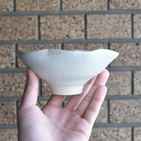【阿部恵里】輪花鉢 白