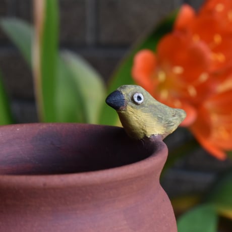 【アンパル陶房】宮良ゆうな ねこと水がめの花器