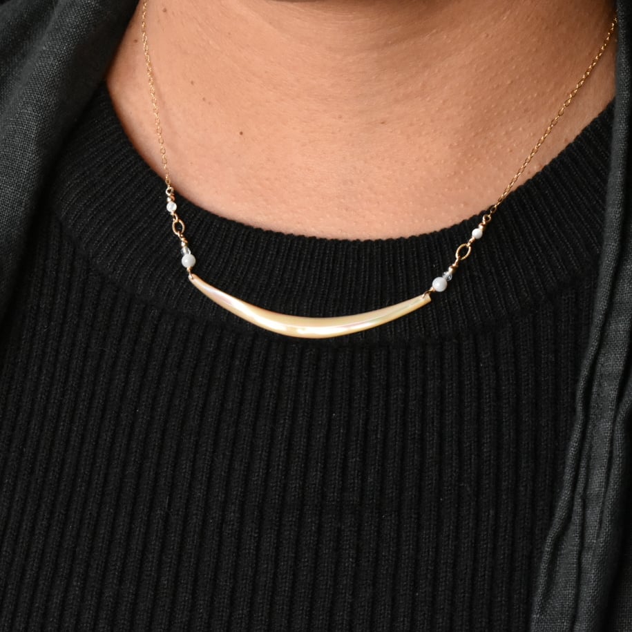 再入荷【Y's studio】夜光貝 シンプリズム ネックレス | かさね