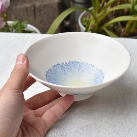 【片瀬有美子】moca (青) rice bowl (flat)