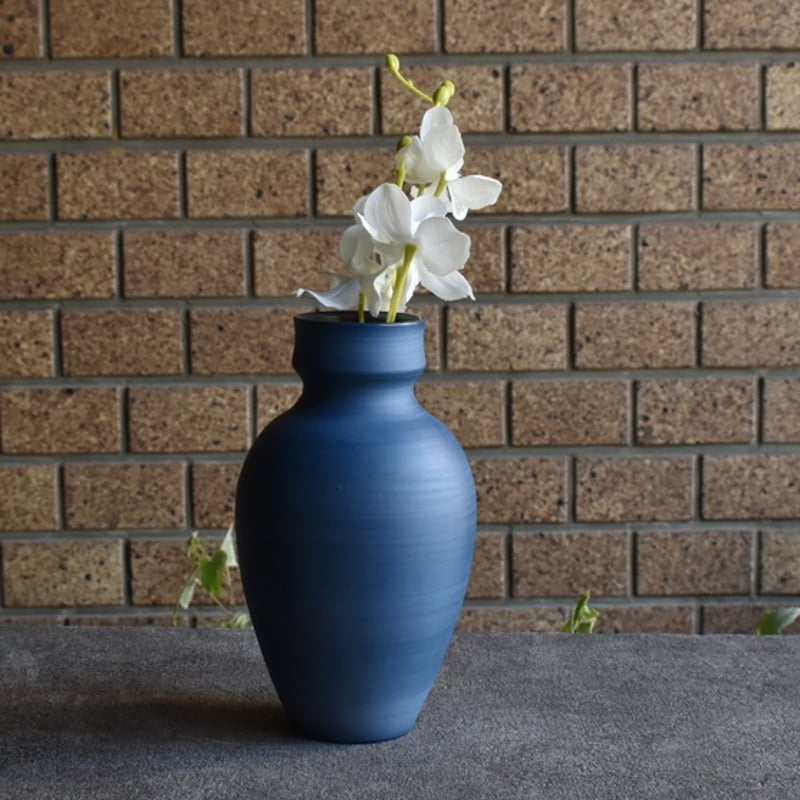 本田星陶所】ブルーシルエット 花器 | かさねあわせ