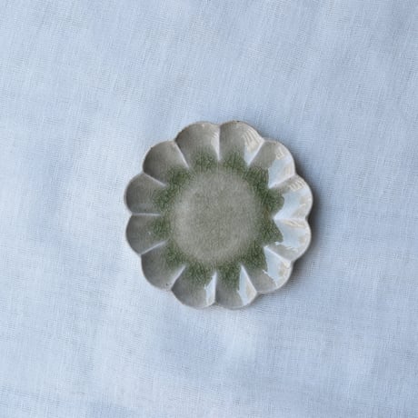 【阿部恵里】輪花皿 小