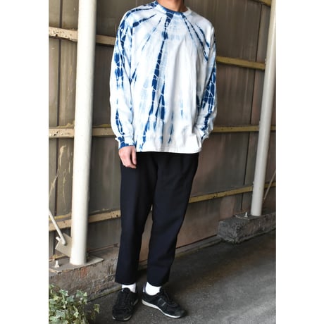 再入荷【shimaai】藍染ロングTシャツ 絞り染め