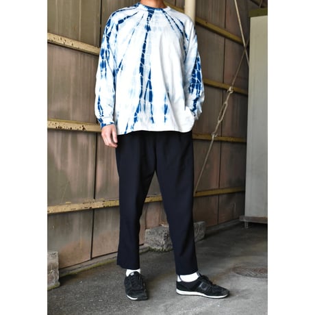 再入荷【shimaai】藍染ロングTシャツ 絞り染め