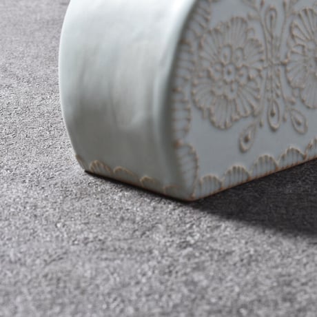 【谷口なづみ】utuwa+ 青磁マット 花器半円 B