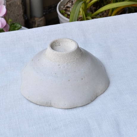 【阿部恵里】輪花鉢 白